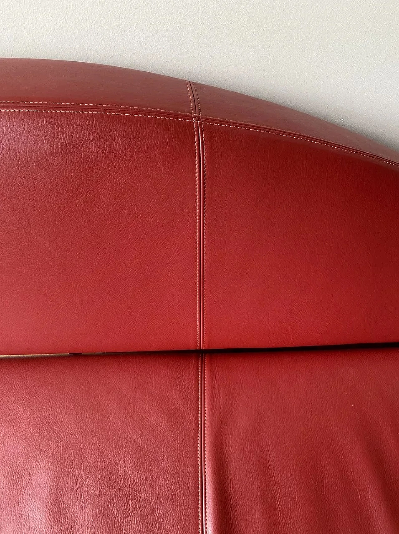 Aspen 180 sofa in red leather by J.M. Massaud for Cassina, 2005 6