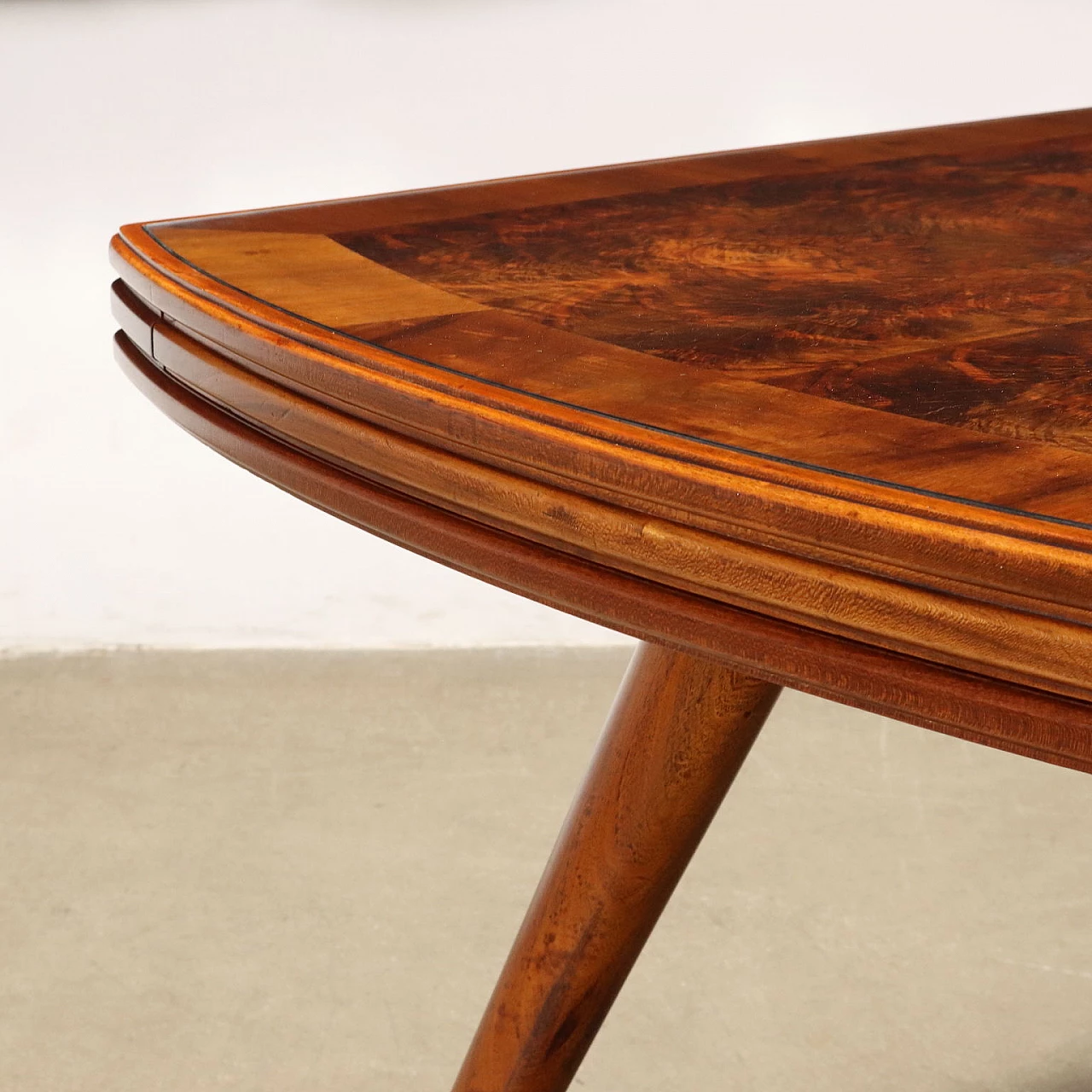 Table in stained beech and briar wood veneer, 1950s 3
