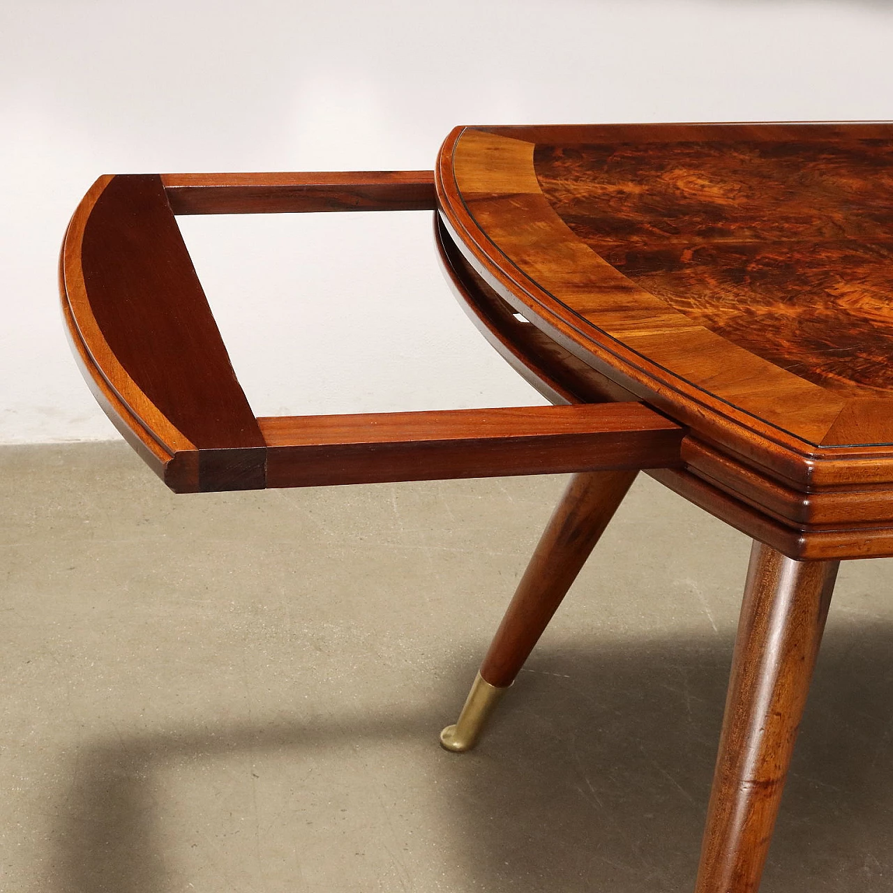 Table in stained beech and briar wood veneer, 1950s 6