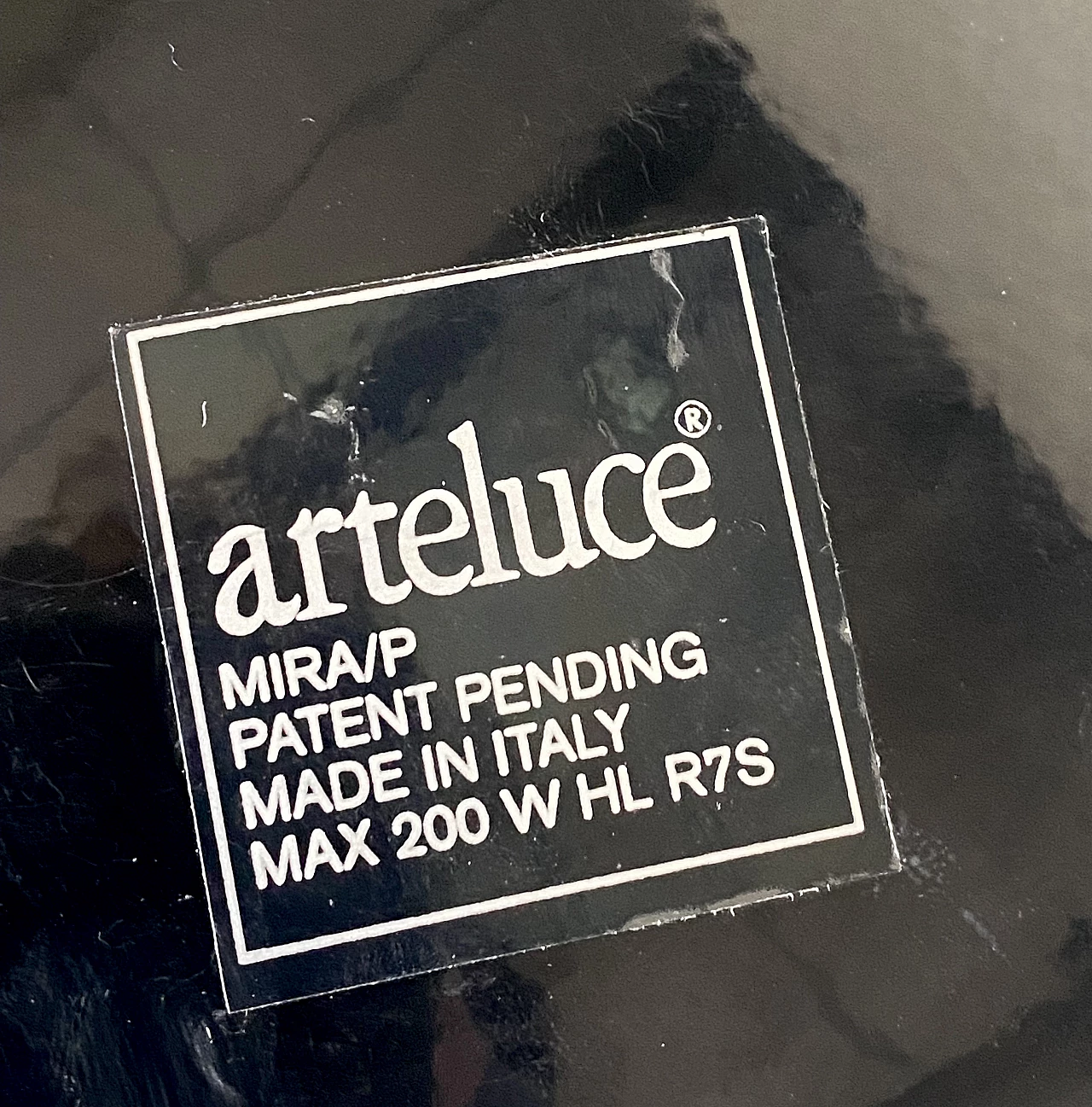 Pair of Mira/P ceiling lights in glass and metal by Arteluce, 1990s 7