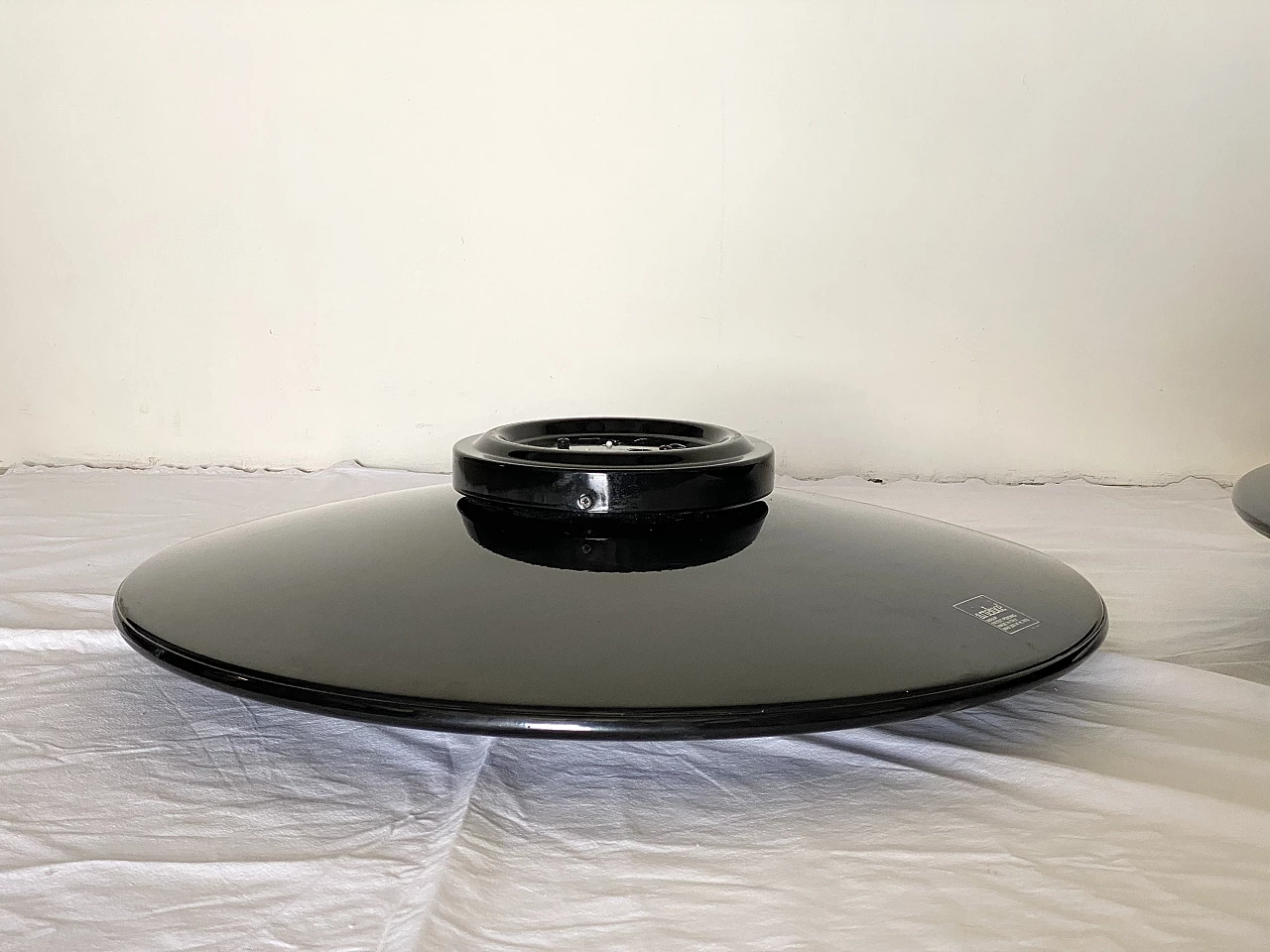 Pair of Mira/P ceiling lights in glass and metal by Arteluce, 1990s 13