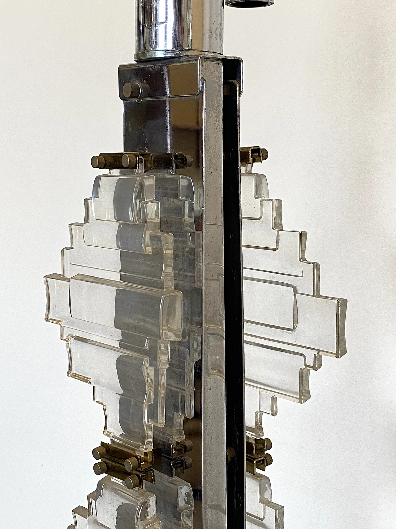 Floor lamp in chromed steel by Gaetano Sciolari, 1970s 5