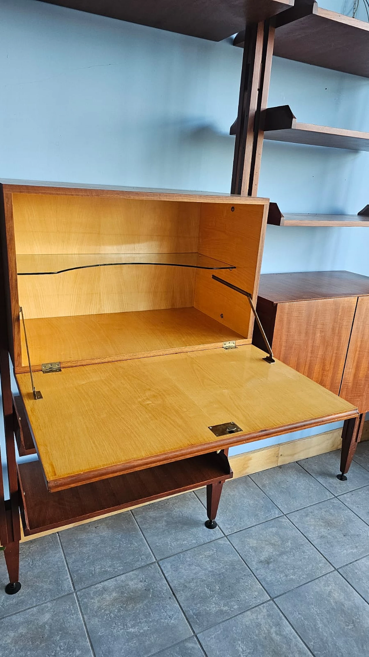 LB7 two-module teak bookcase by Franco Albini, 1960s 14