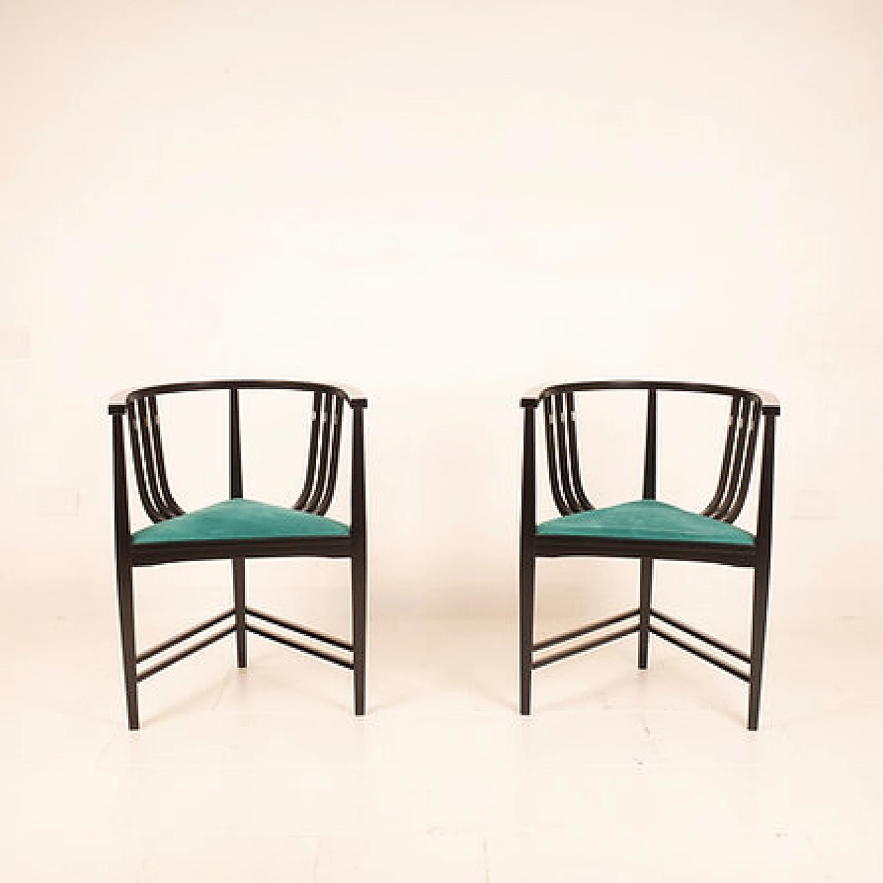 Pair of armchairs in the style of Ernest Archibald Taylor, 1980s 1