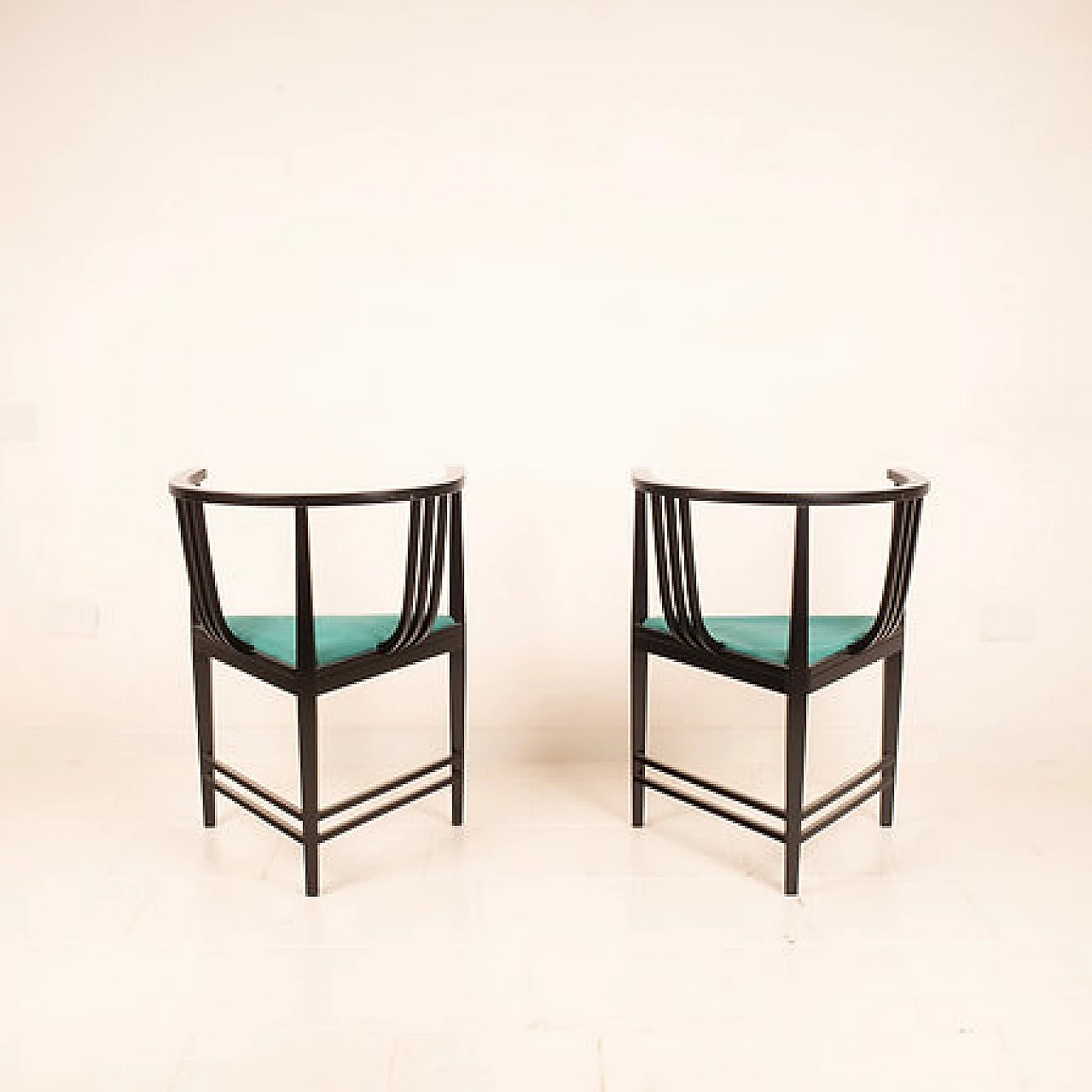 Pair of armchairs in the style of Ernest Archibald Taylor, 1980s 3