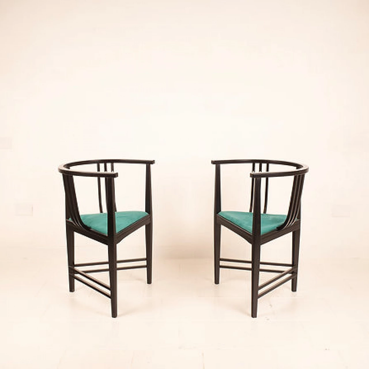Pair of armchairs in the style of Ernest Archibald Taylor, 1980s 4