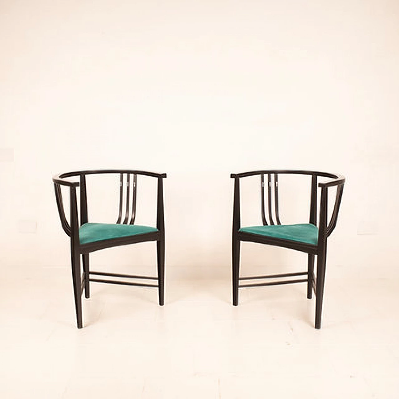Pair of armchairs in the style of Ernest Archibald Taylor, 1980s 6