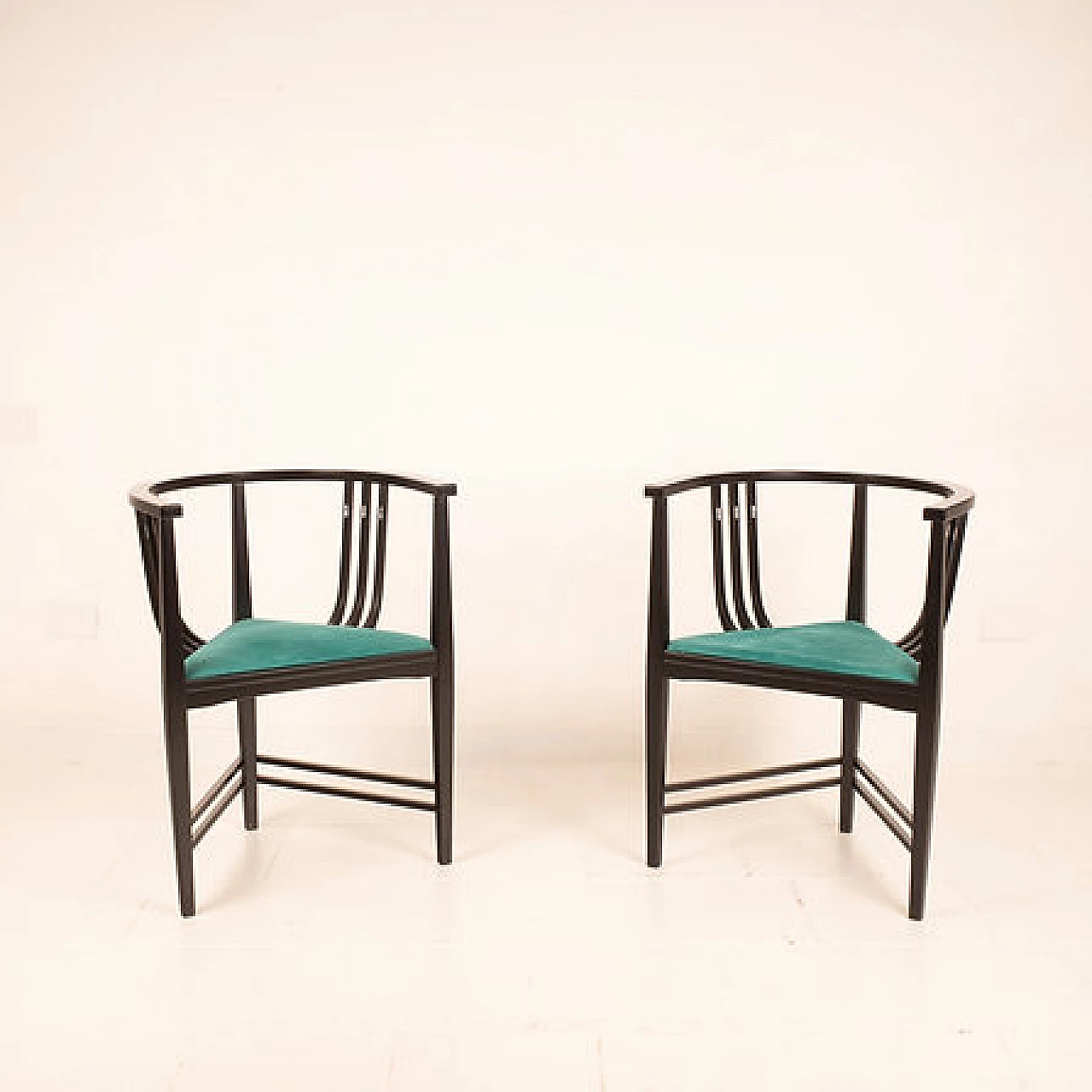 Pair of armchairs in the style of Ernest Archibald Taylor, 1980s 7