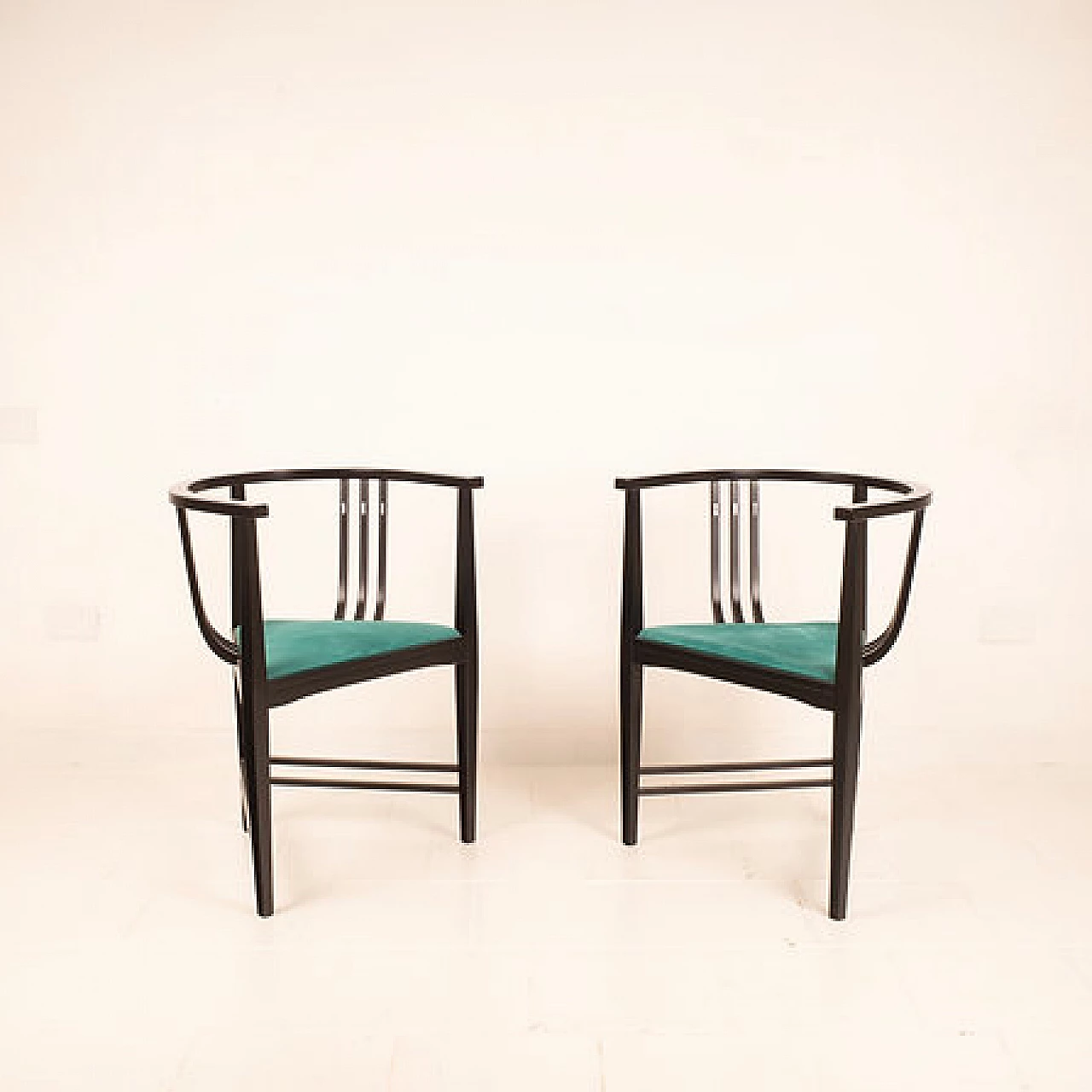 Pair of armchairs in the style of Ernest Archibald Taylor, 1980s 9