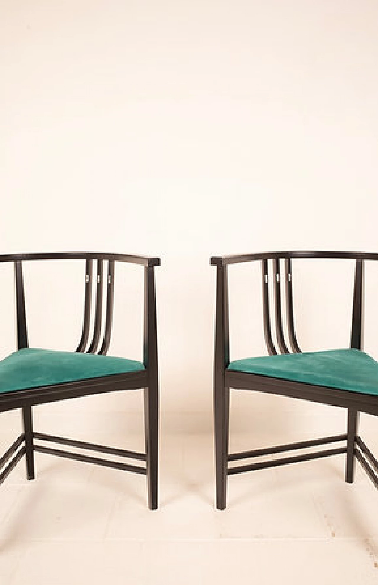 Pair of armchairs in the style of Ernest Archibald Taylor, 1980s 12