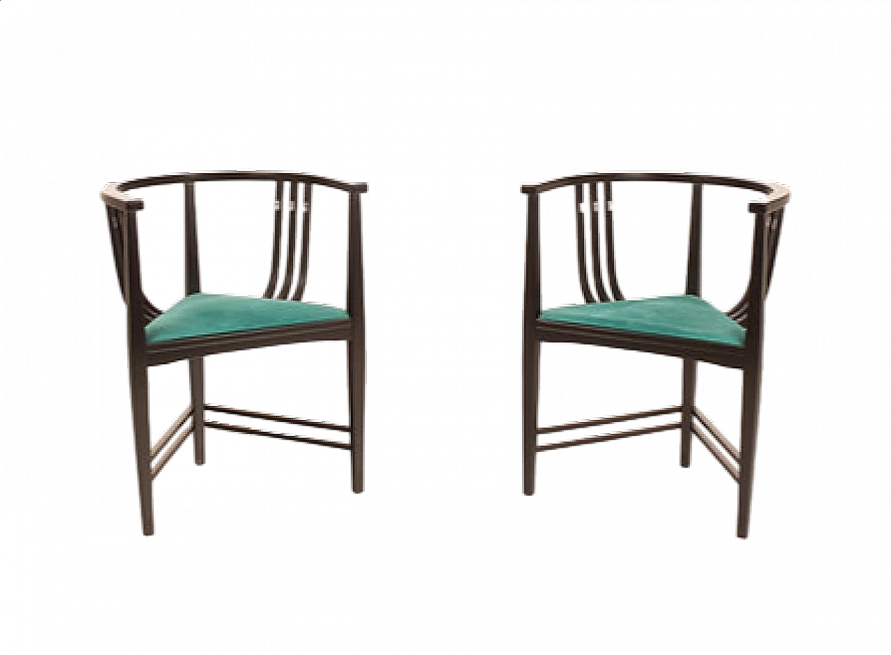 Pair of armchairs in the style of Ernest Archibald Taylor, 1980s 14
