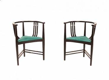 Pair of armchairs in the style of Ernest Archibald Taylor, 1980s