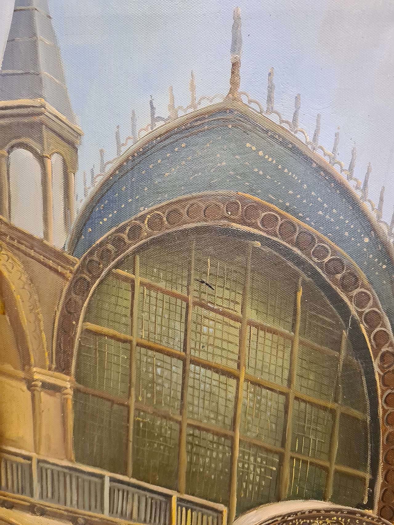 Veduta di Piazza San Marco a Venezia, olio su tela, anni '50 4