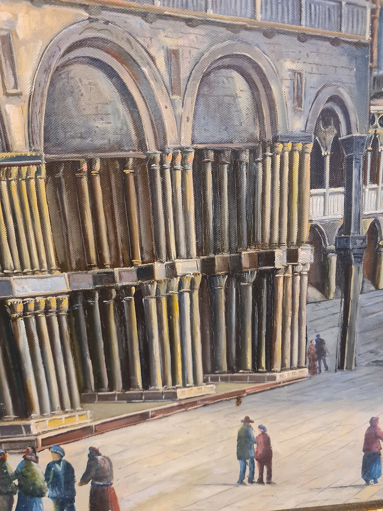 Veduta di Piazza San Marco a Venezia, olio su tela, anni '50 7