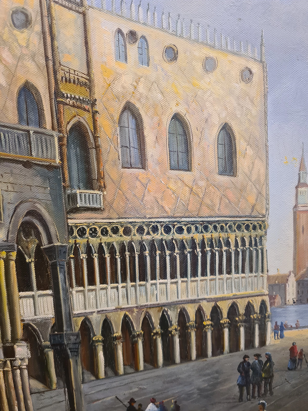 Veduta di Piazza San Marco a Venezia, olio su tela, anni '50 8