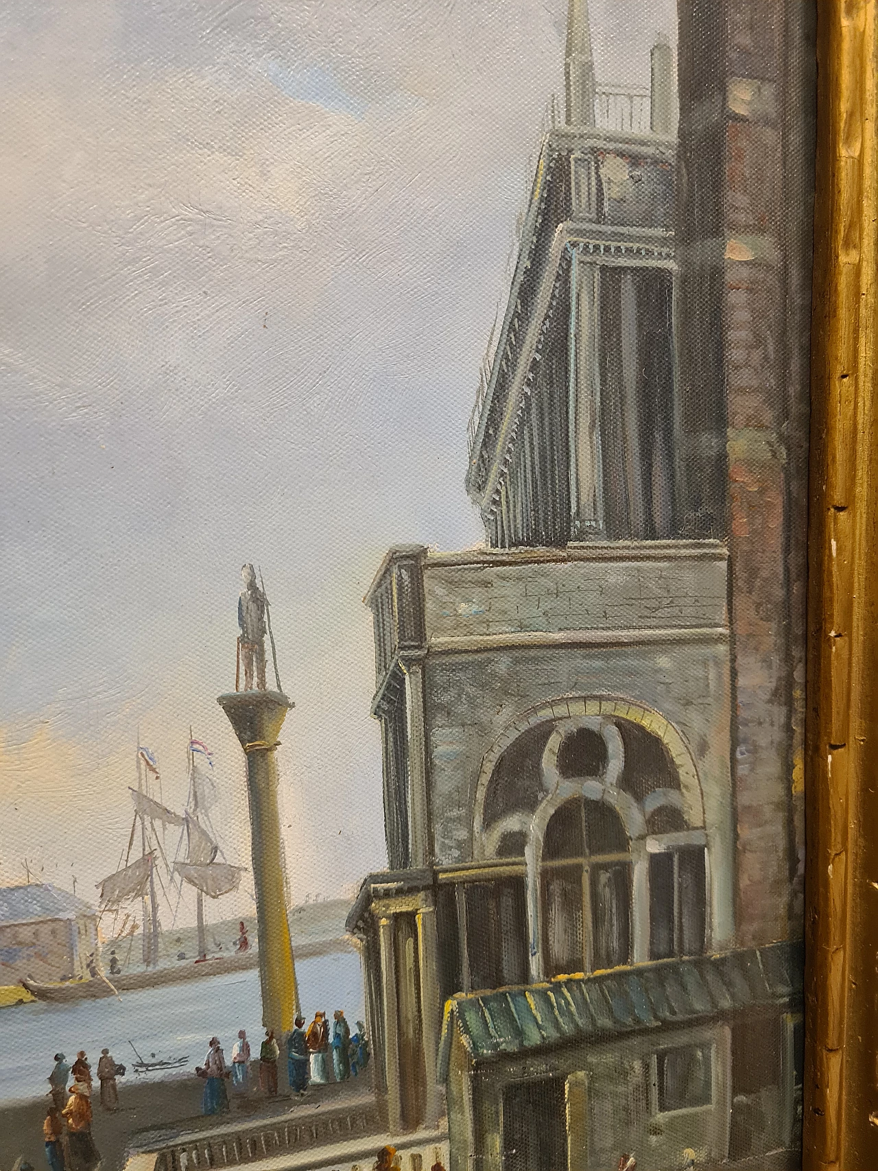 Veduta di Piazza San Marco a Venezia, olio su tela, anni '50 10