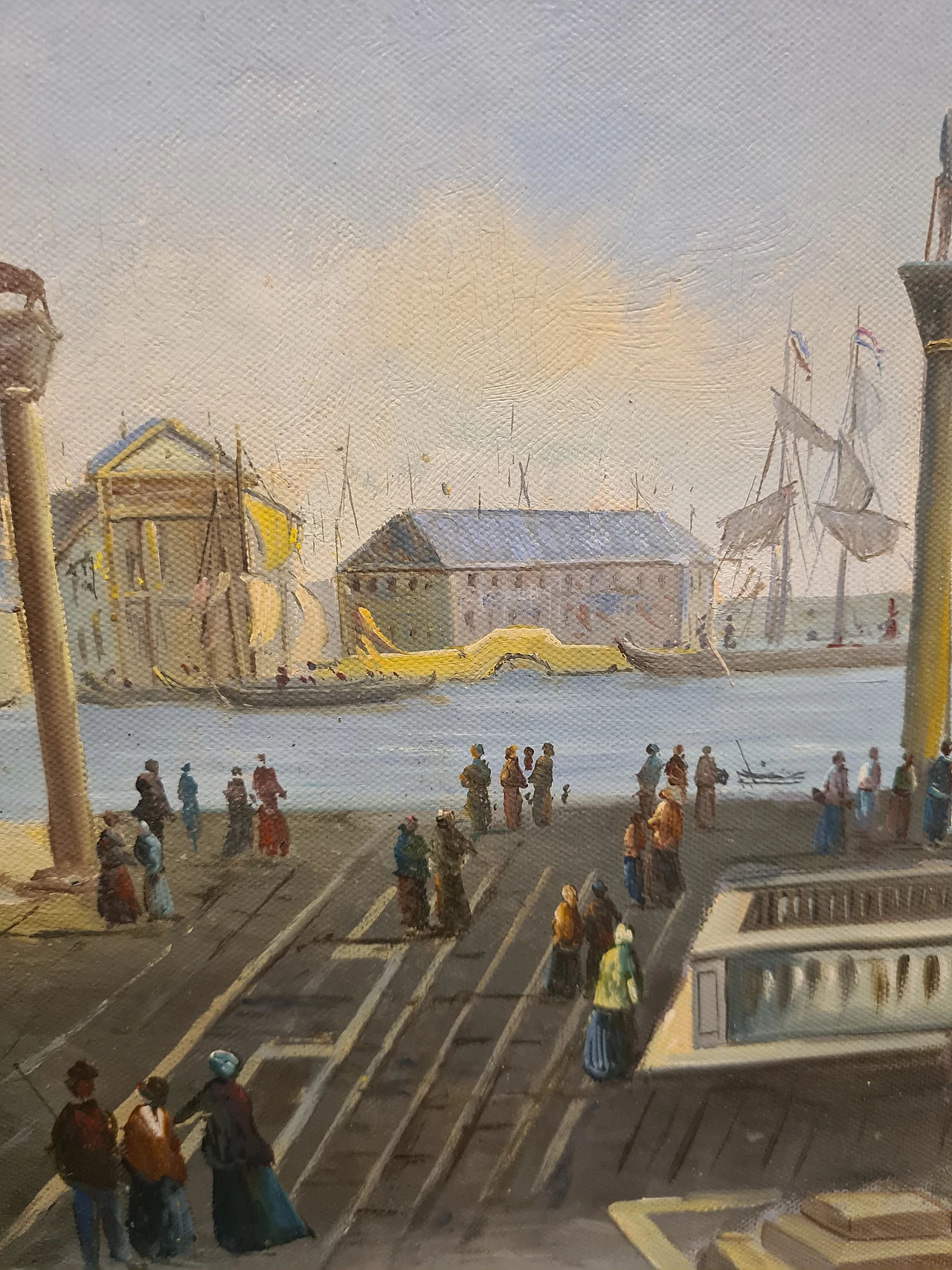 Veduta di Piazza San Marco a Venezia, olio su tela, anni '50 11
