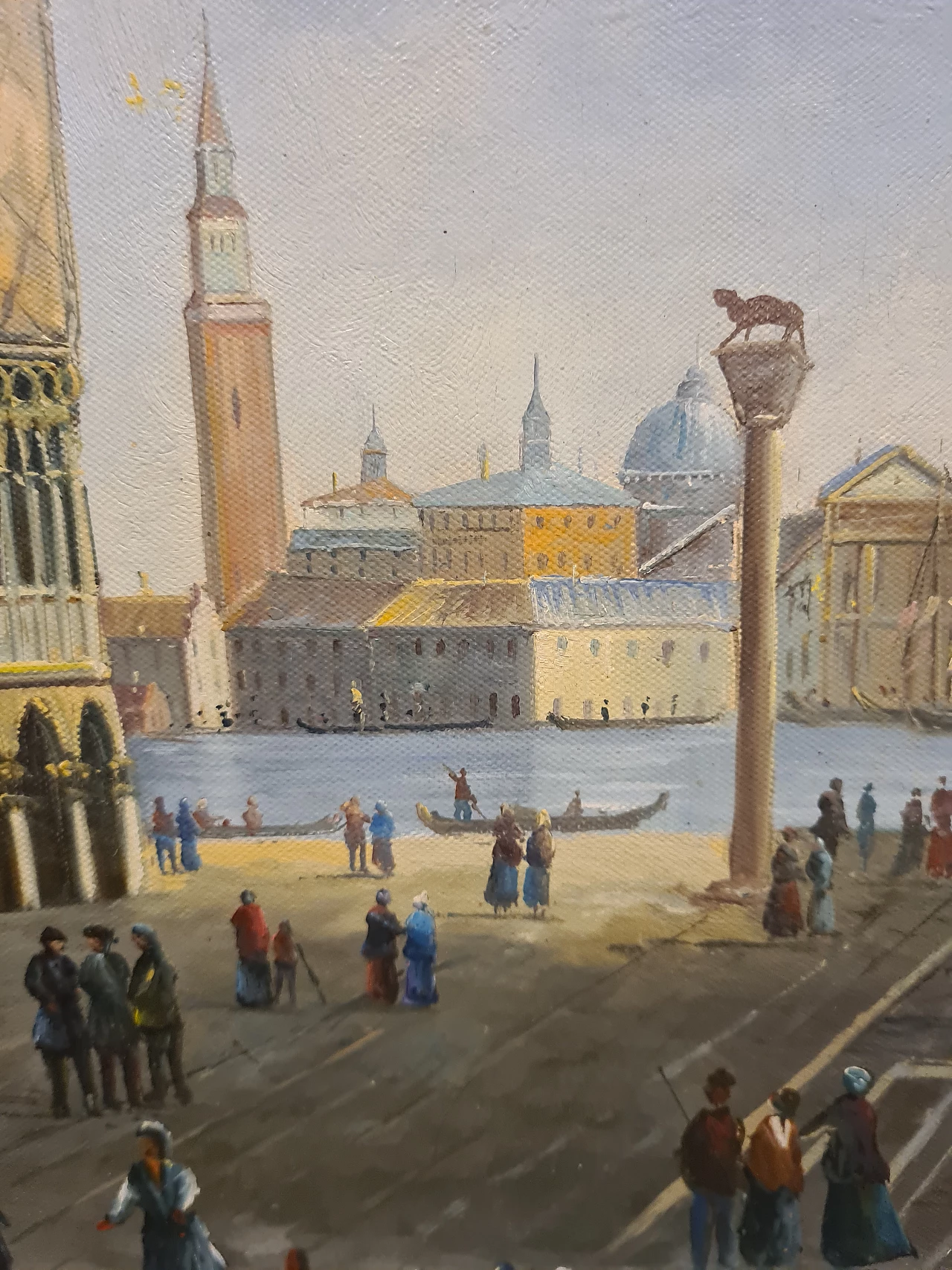 Veduta di Piazza San Marco a Venezia, olio su tela, anni '50 12