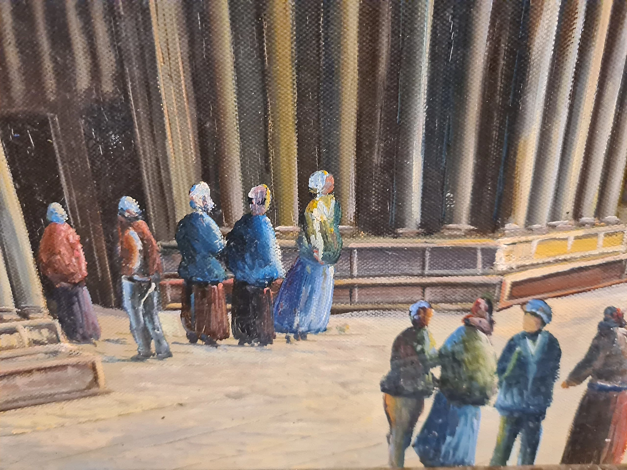 Veduta di Piazza San Marco a Venezia, olio su tela, anni '50 13