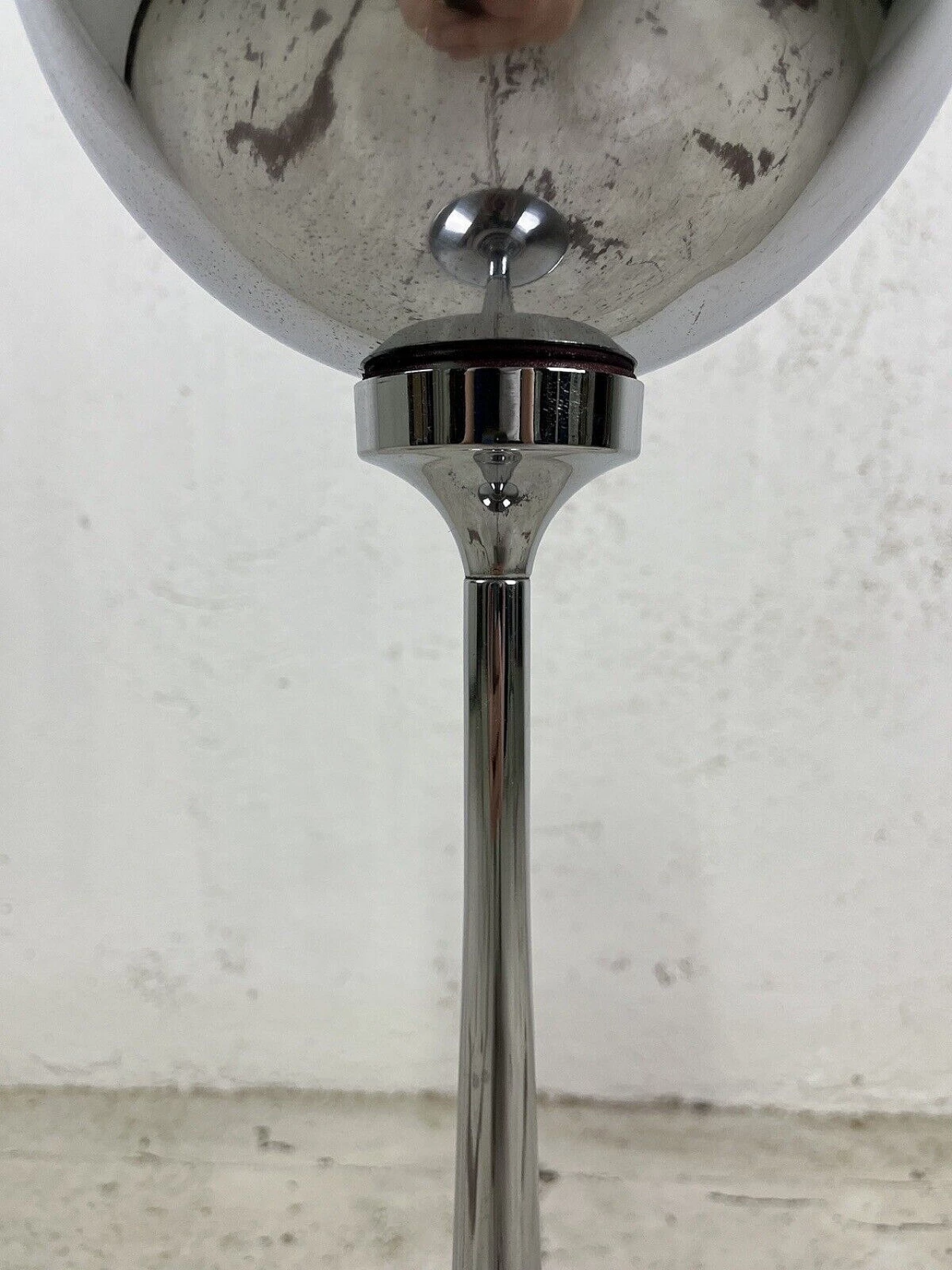 Posacenere da terra Space Age in acciaio di Reggiani, anni '60 8