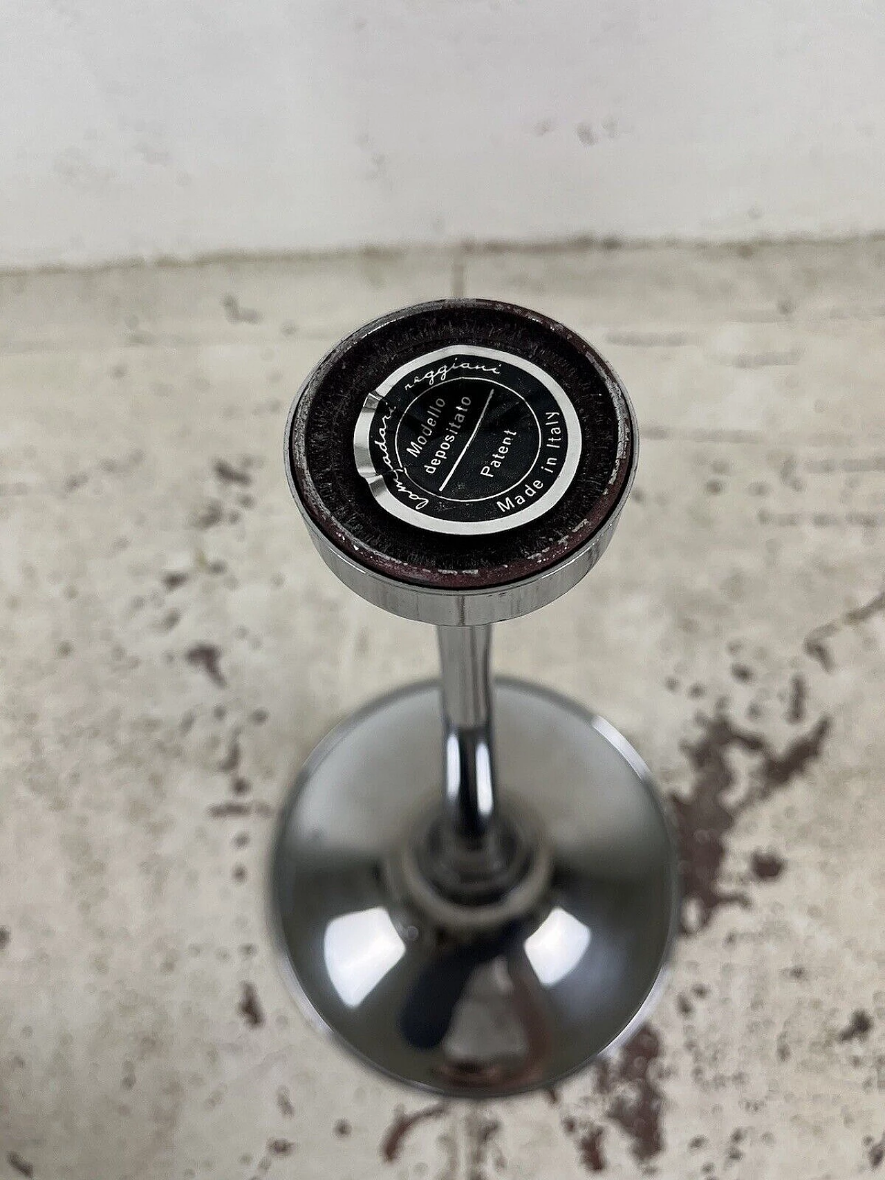 Posacenere da terra Space Age in acciaio di Reggiani, anni '60 11