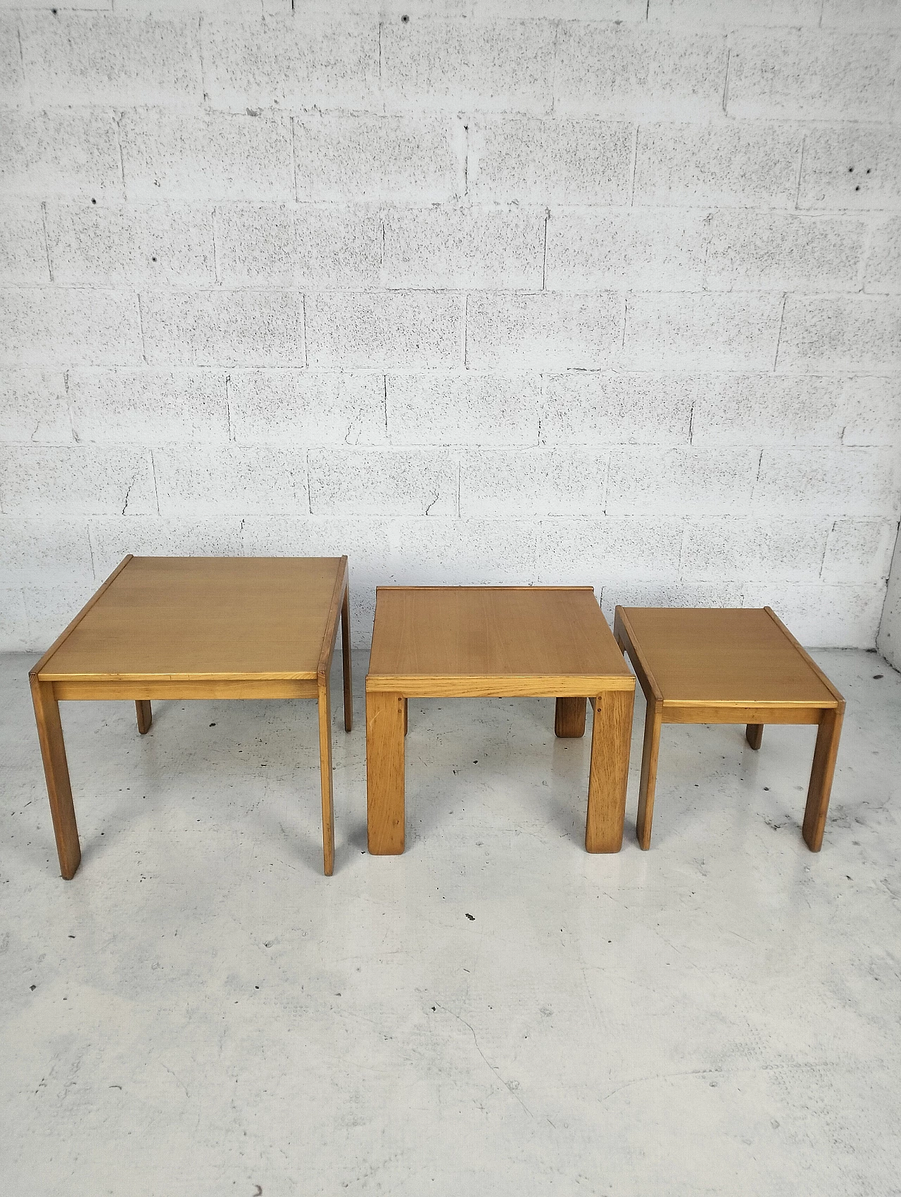 3 Nesting tables 777 by Afra and Tobia Scarpa for Cassina, 1960s 7