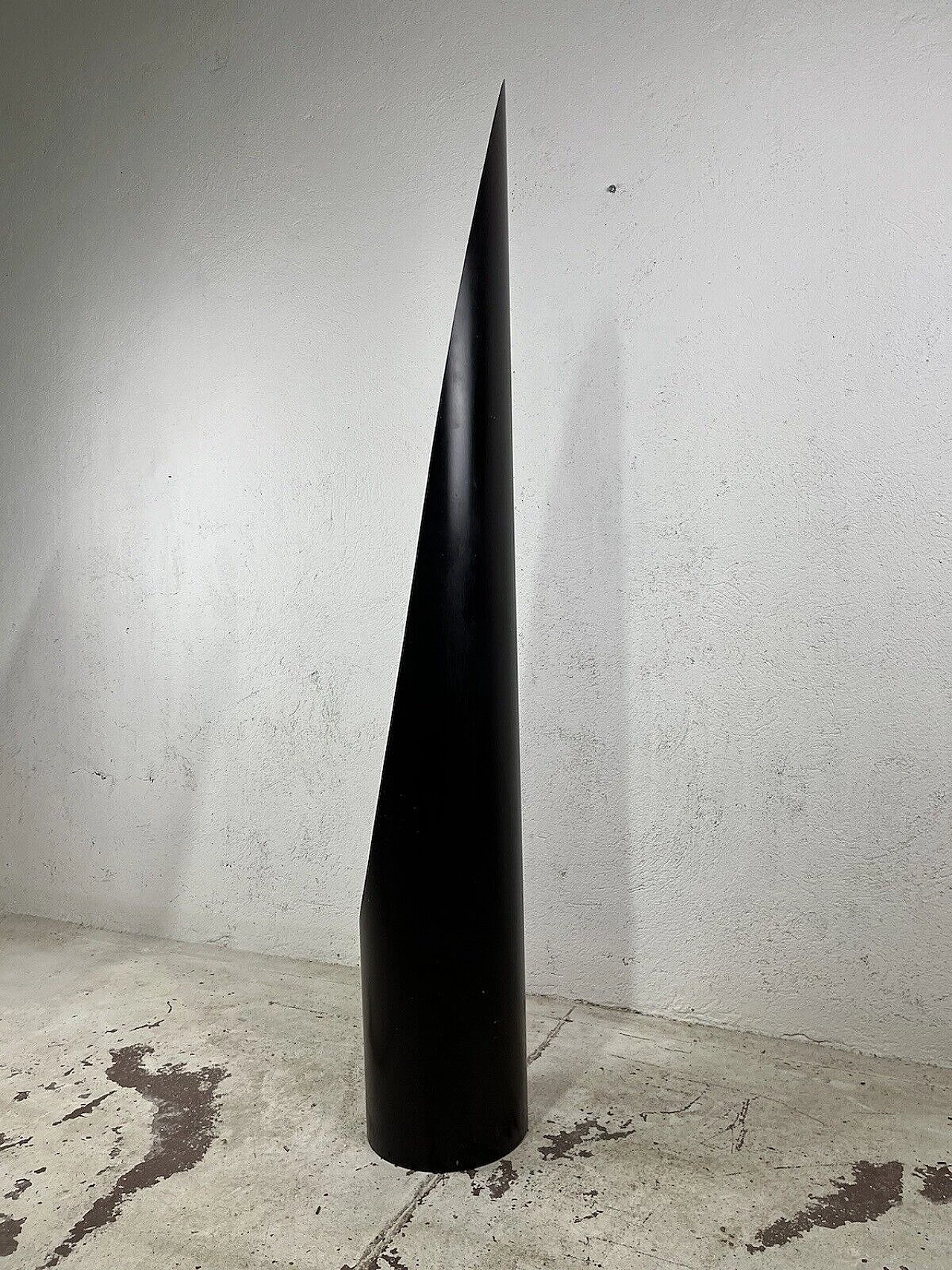 Specchio Unghia in plastica nera, anni '70 4