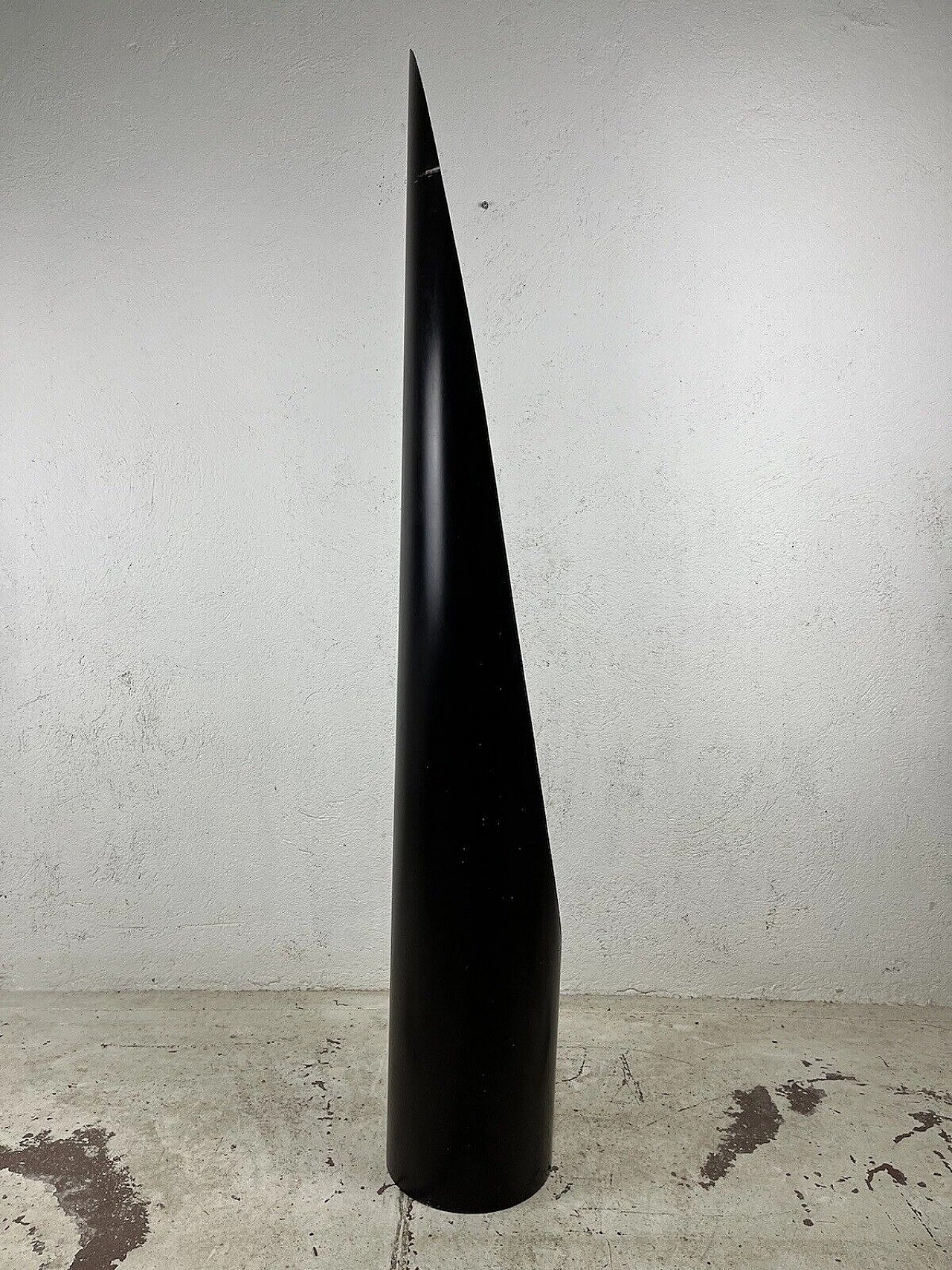 Specchio Unghia in plastica nera, anni '70 6