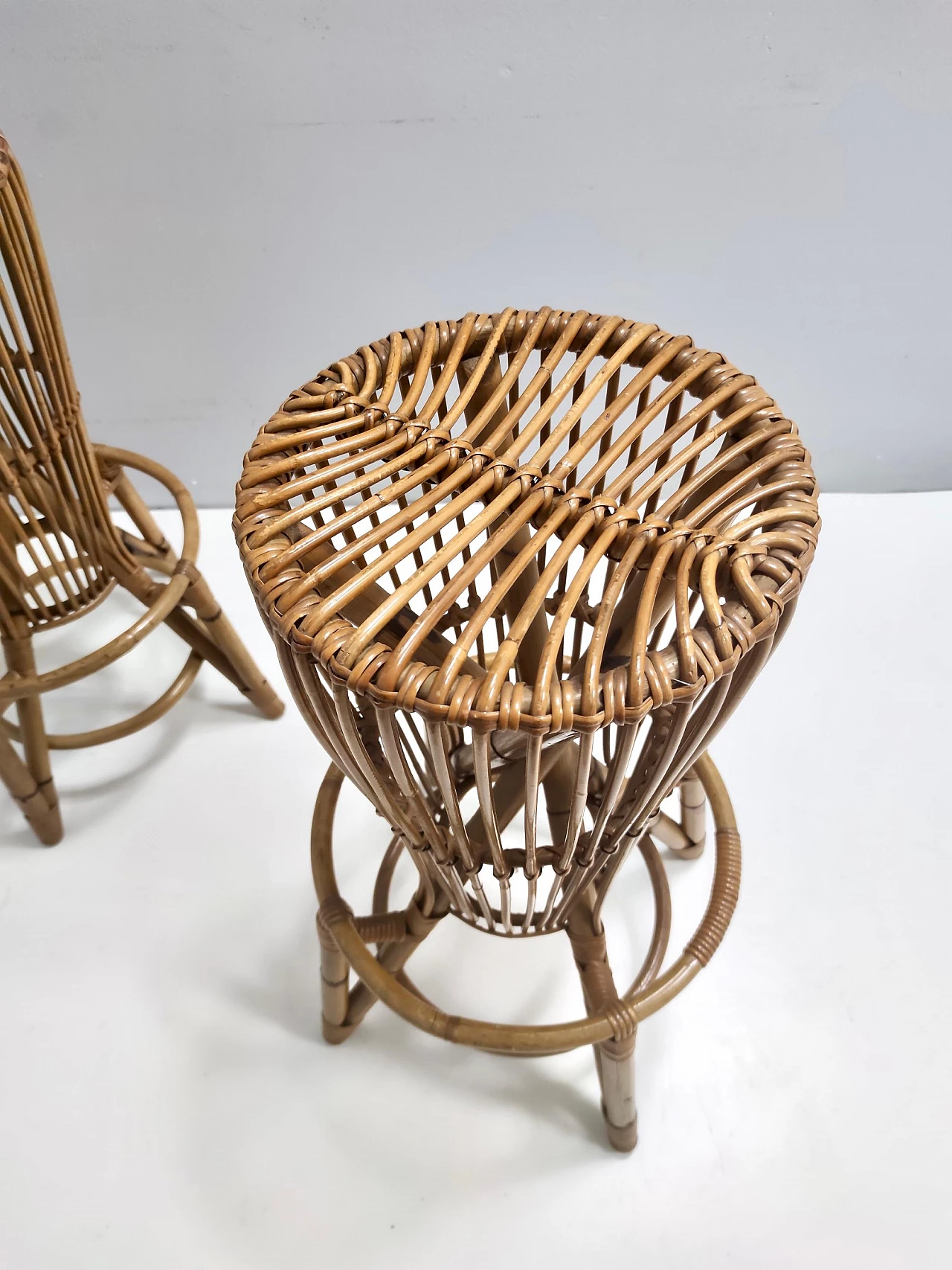 Pair of stools attributed to Tito Agnoli for Bonacina, 1970s 6