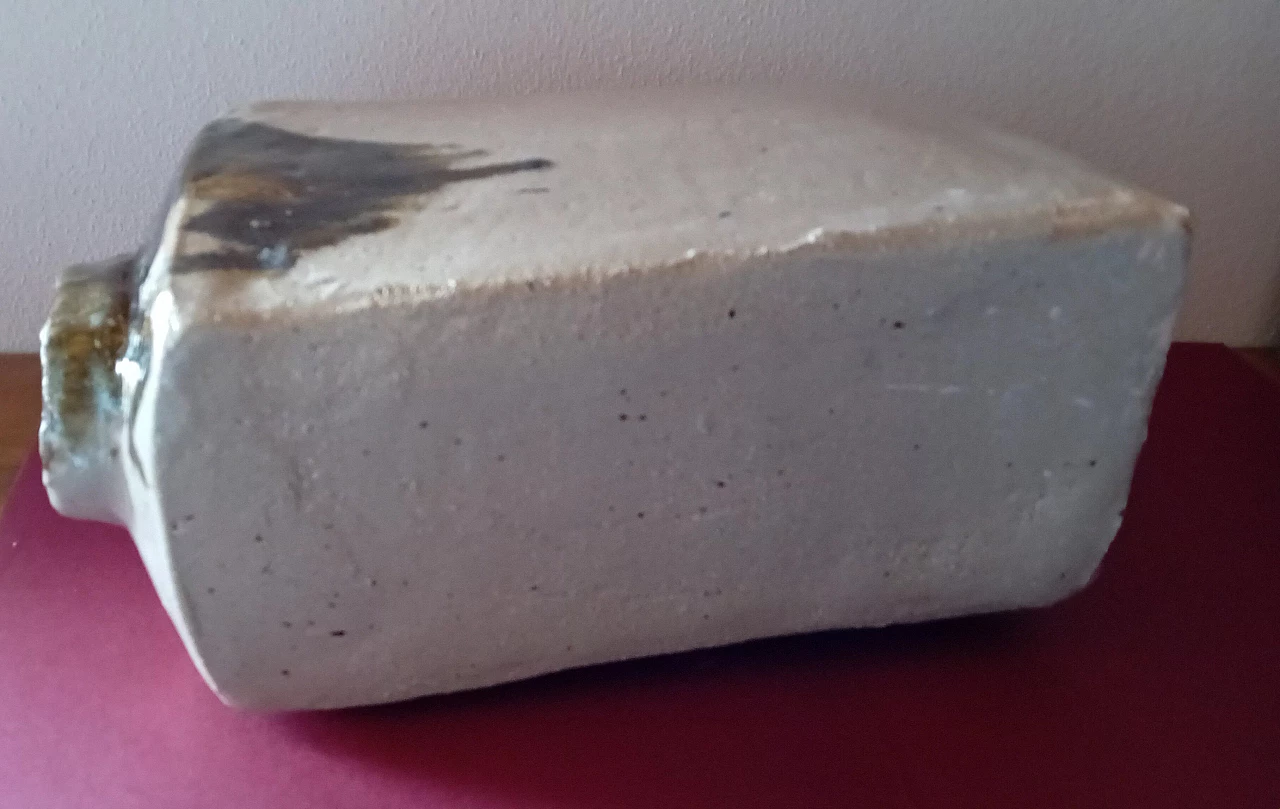 Vaso parallelepipedo in ceramica raku di Musiani Roberto, anni 2000 5