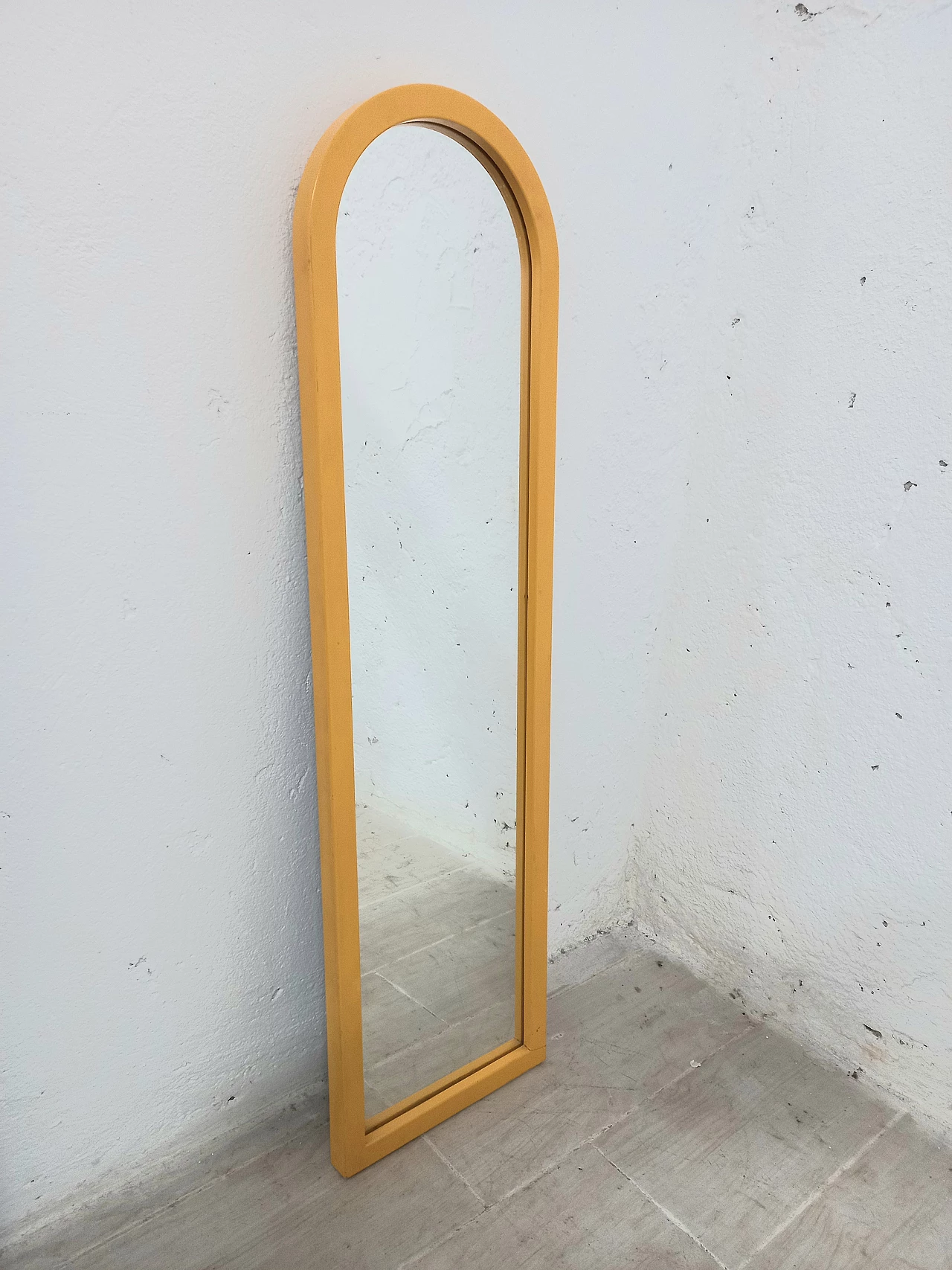 Yellow mirror 4270 by Anna Castelli Ferrieri for Kartell, 1989 1