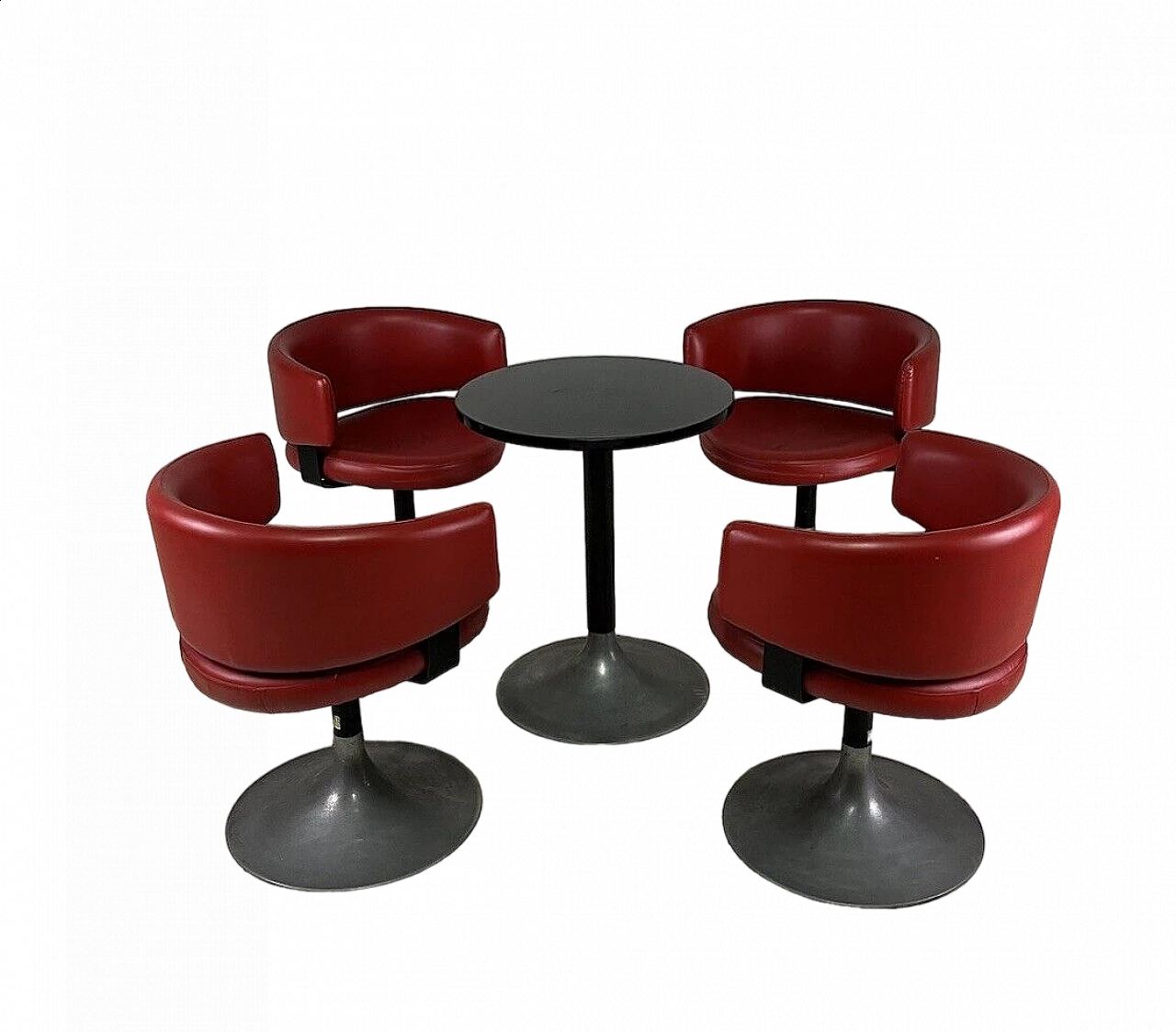 4 Space Age armchairs and side table, 1960s 14