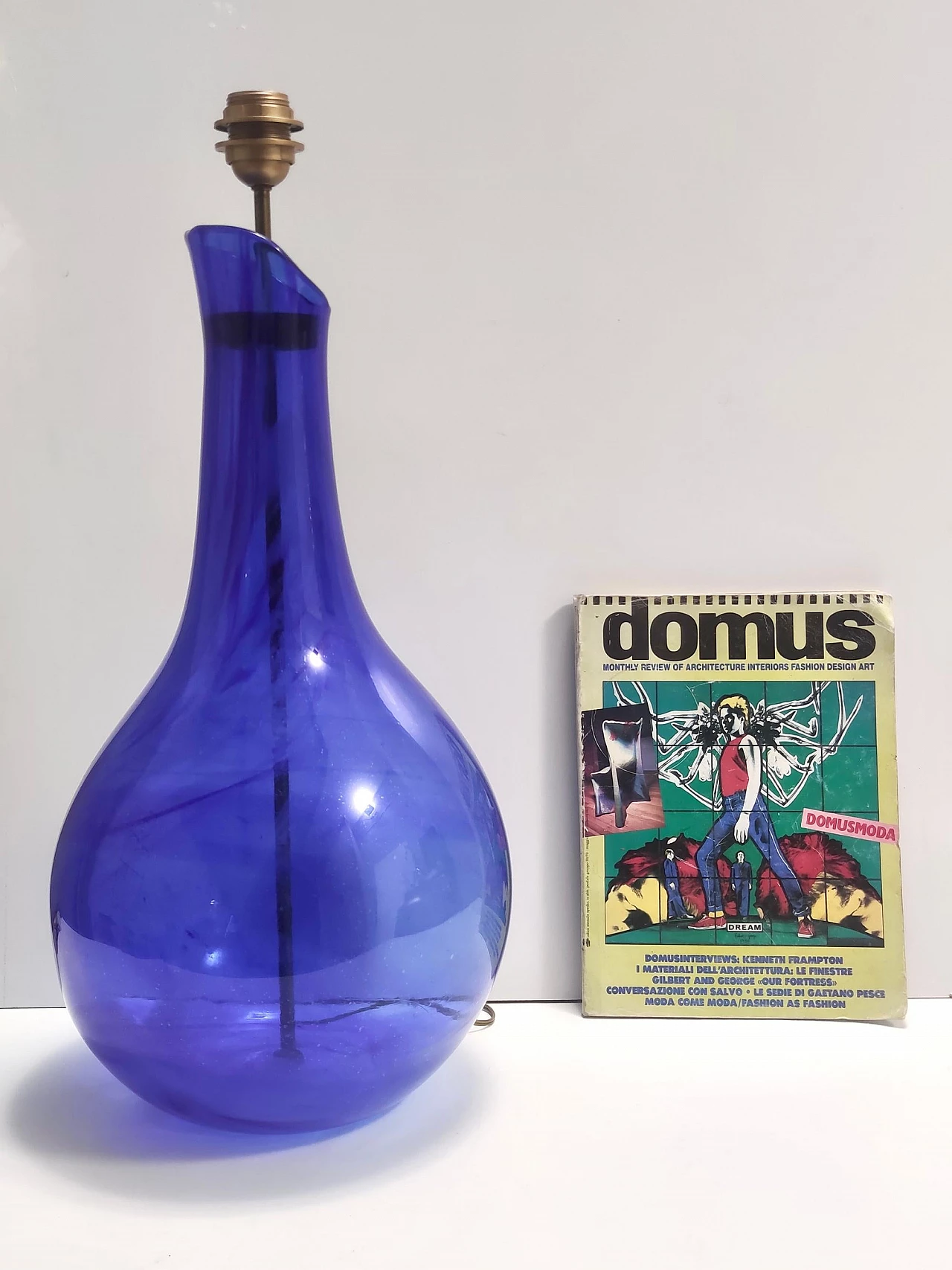 Blue Murano glass table lamp, 1970s 4