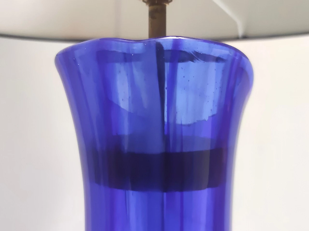 Blue Murano glass table lamp, 1970s 9
