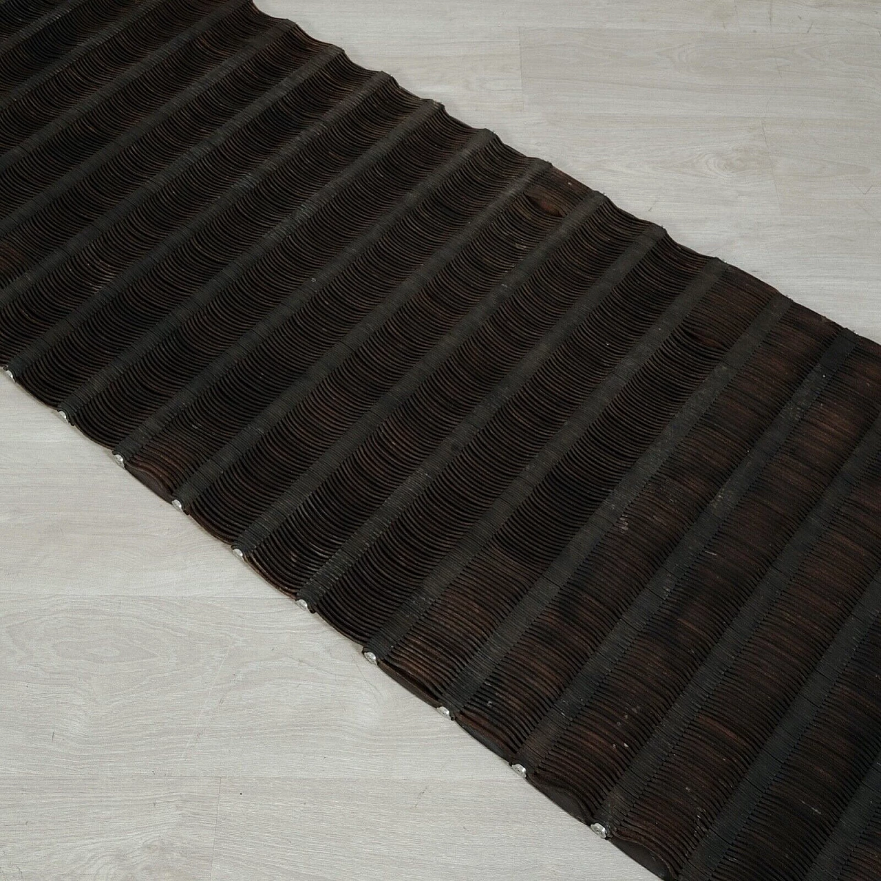 Leather and steel rug by Arte & Cuoio 3