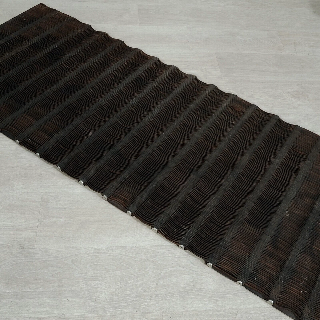 Leather and steel rug by Arte & Cuoio 4