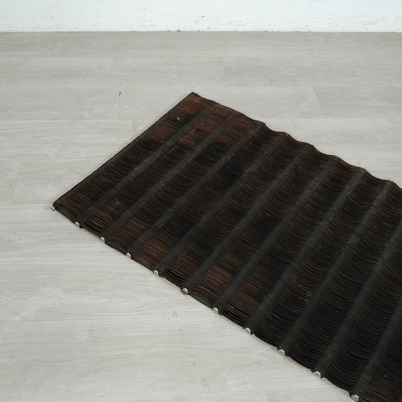 Leather and steel rug by Arte & Cuoio 5