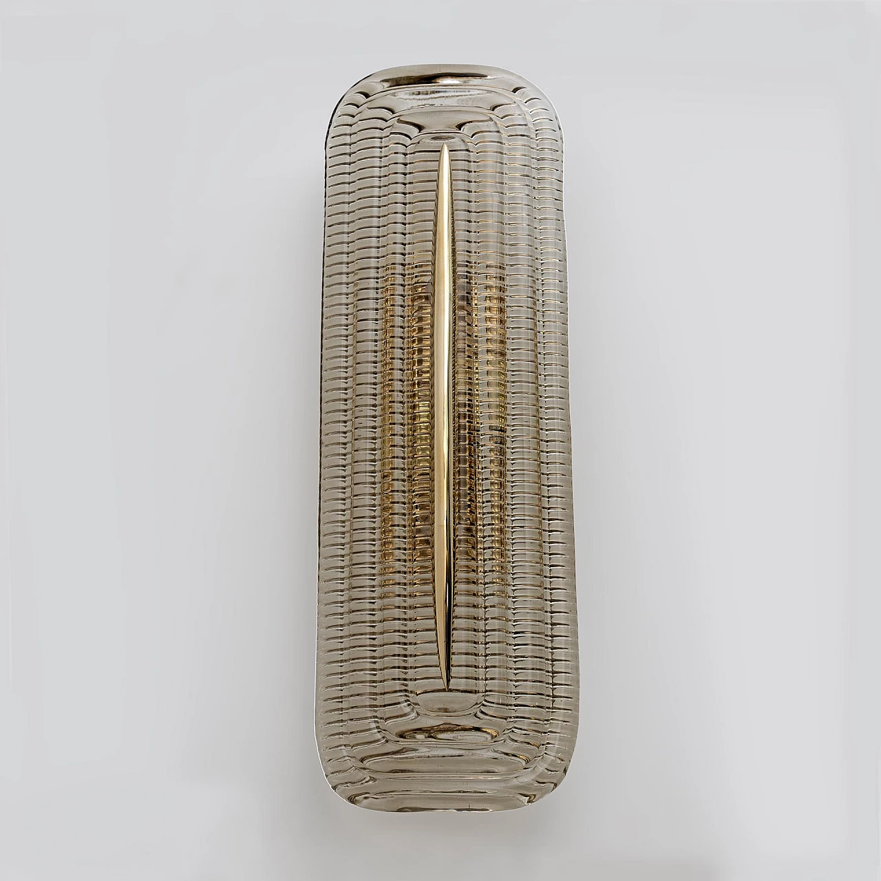 Coppia di applique in vetro di Murano e ottone, anni '90 9