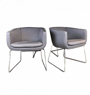Pair of Sixty armchairs by J. Bernett for B&B Italia