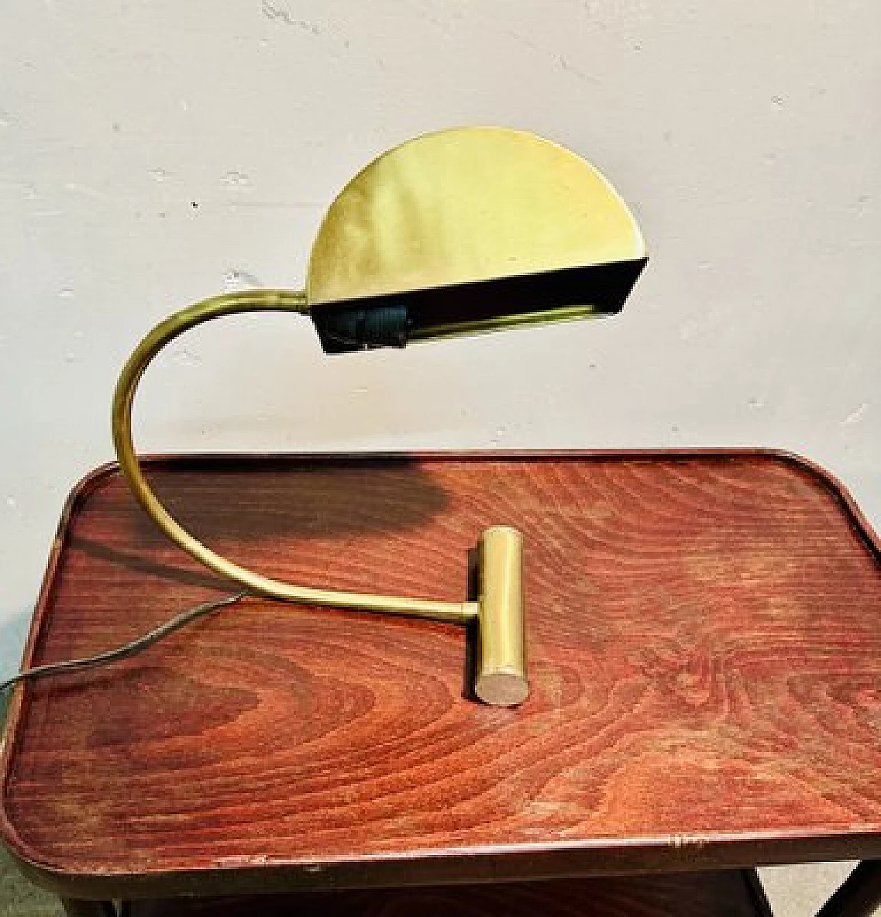 Brass table lamp by Koch & Lowy, 1970s 3