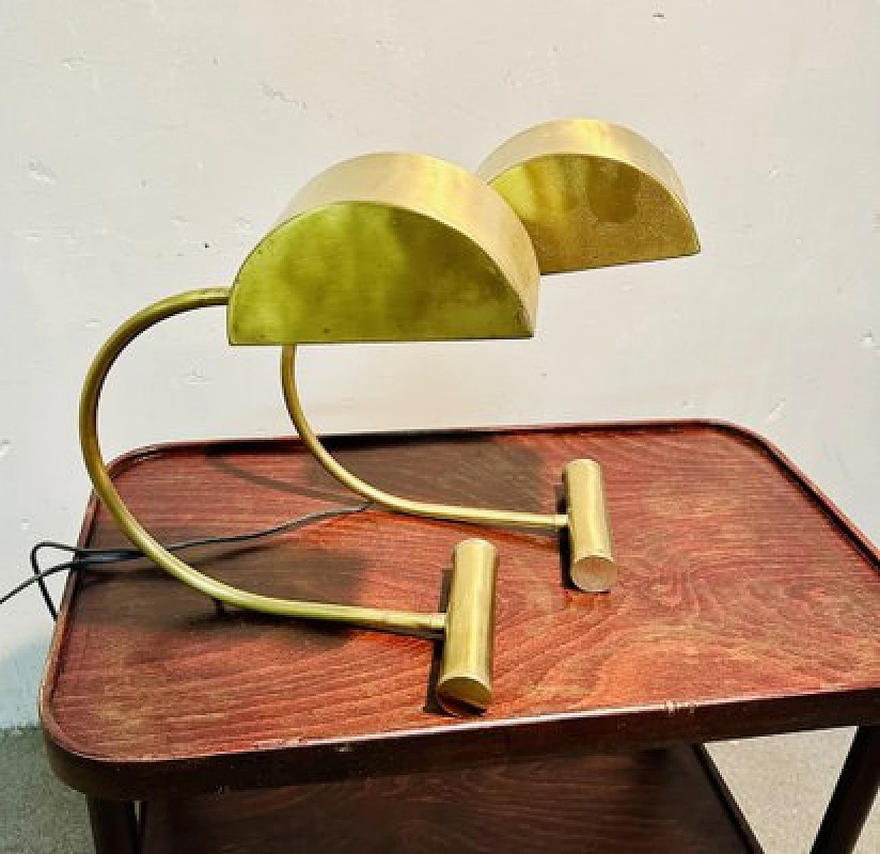 Brass table lamp by Koch & Lowy, 1970s 5