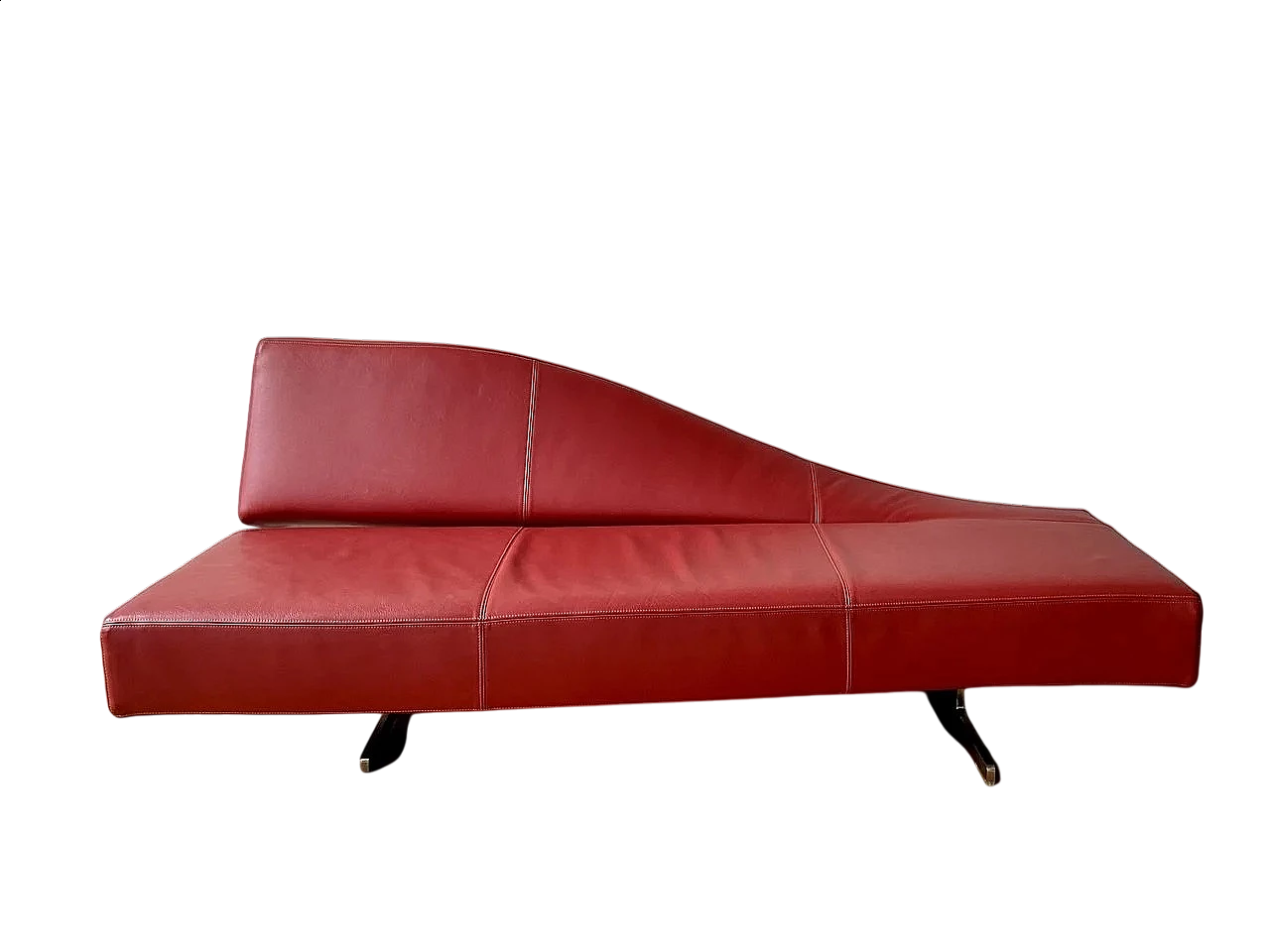 Aspen 180 sofa in red leather by J.M. Massaud for Cassina, 2005 10