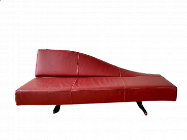 Aspen 180 sofa in red leather by J.M. Massaud for Cassina, 2005