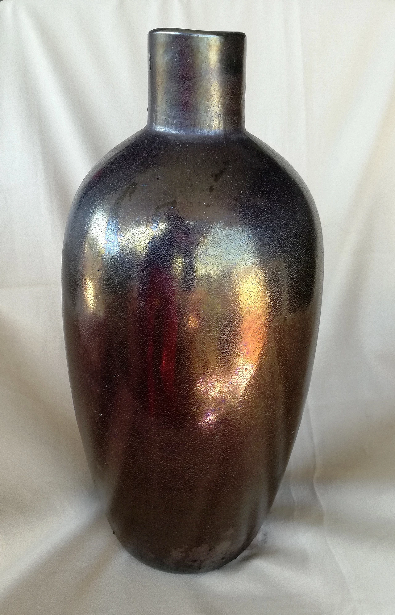Murano glass vase treated in silicon by Alfredo Barbini, 1990s 1