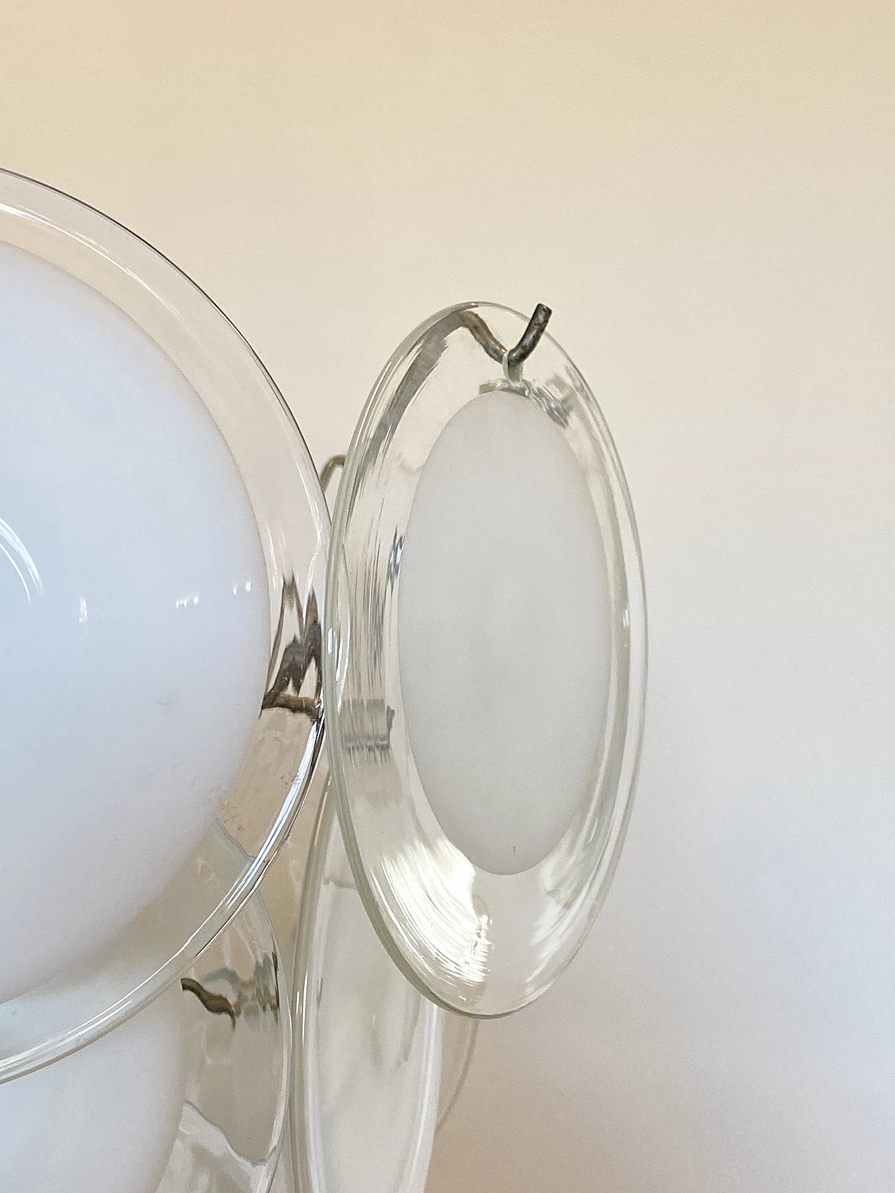 Chandelier in iron, steel and glass by Vistosi, 1960s 11