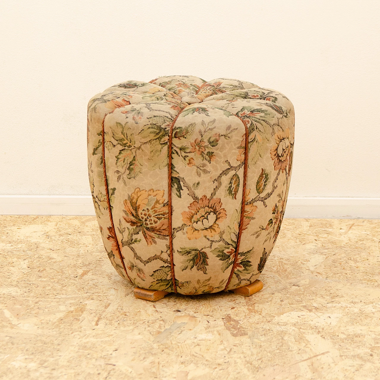Art Deco pouf by Jindřich Halabala for UP Závody, 1950s 2