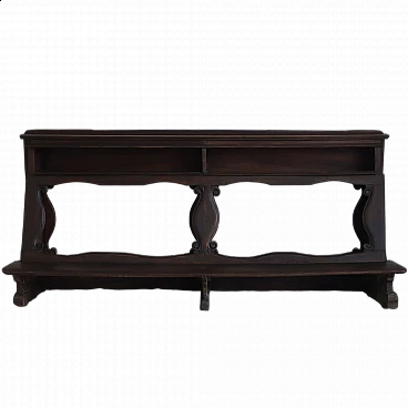 Solid walnut kneeler, 18th century