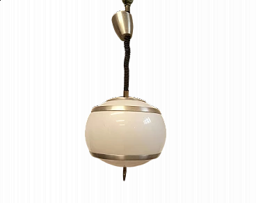 Opal plexiglass chandelier by Stilux, 1970s