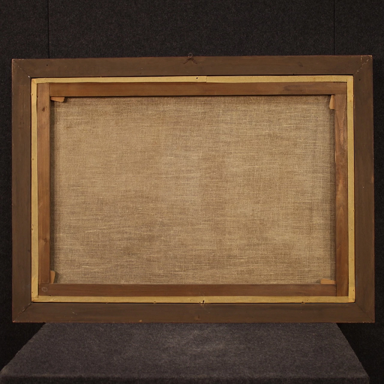 Paesaggio marino con pescatori e barche, olio su tela 8