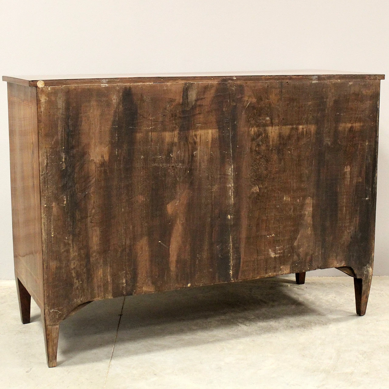 Cassettone Luigi XVI emiliano in noce con intarsi, '700 8